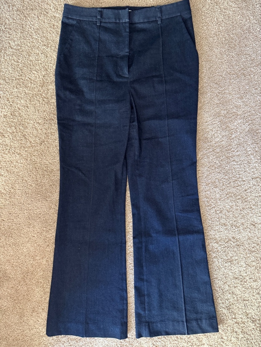 Veronica Beard Navy Boot-Cut Dress Pants